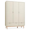 KLEIDERSCHRANK Drehtürenschrank LOTTI - Beige, Holz (145/198/53cm) - KONSIMO®