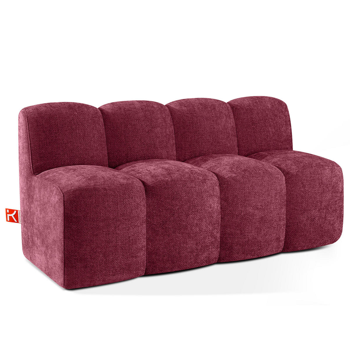 ESSZIMMERBANK BRESCO, Bordeauxrot - Bordeaux, Holz/Holzwerkstoff (163/80/72cm) - KONSIMO®