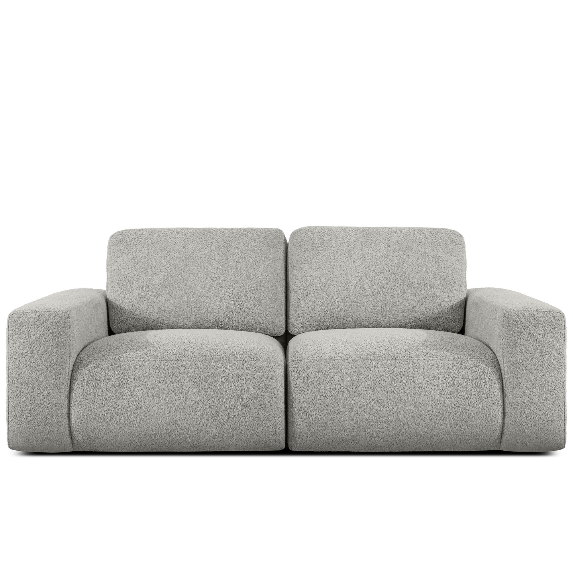 2-SITZER SOFA ZUCCO, Hellaschgrau - Hellgrau, Holz/Holzwerkstoff (212/85/100cm) - KONSIMO®