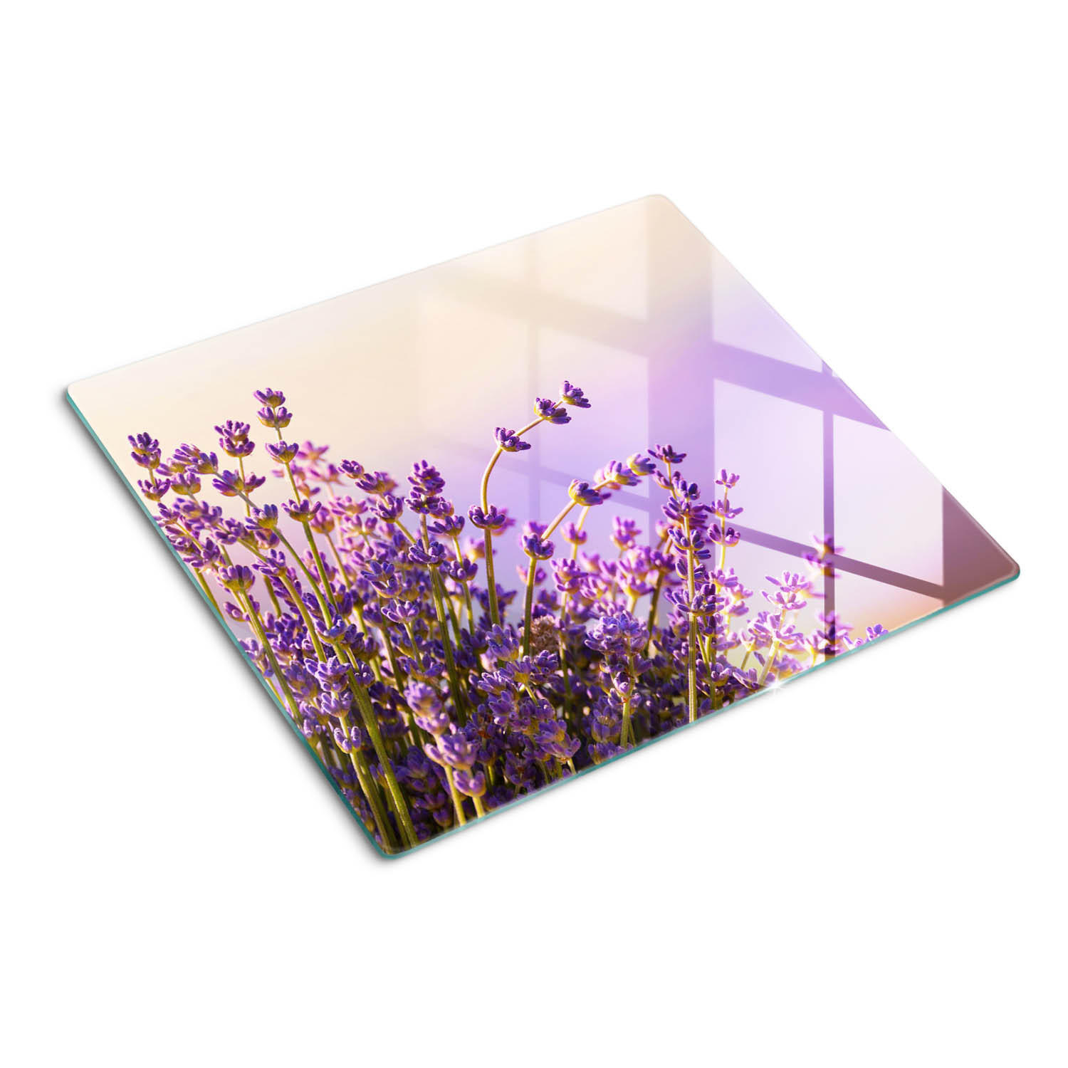 Tulup Glasplatte Lila 60x0.4x52 cm