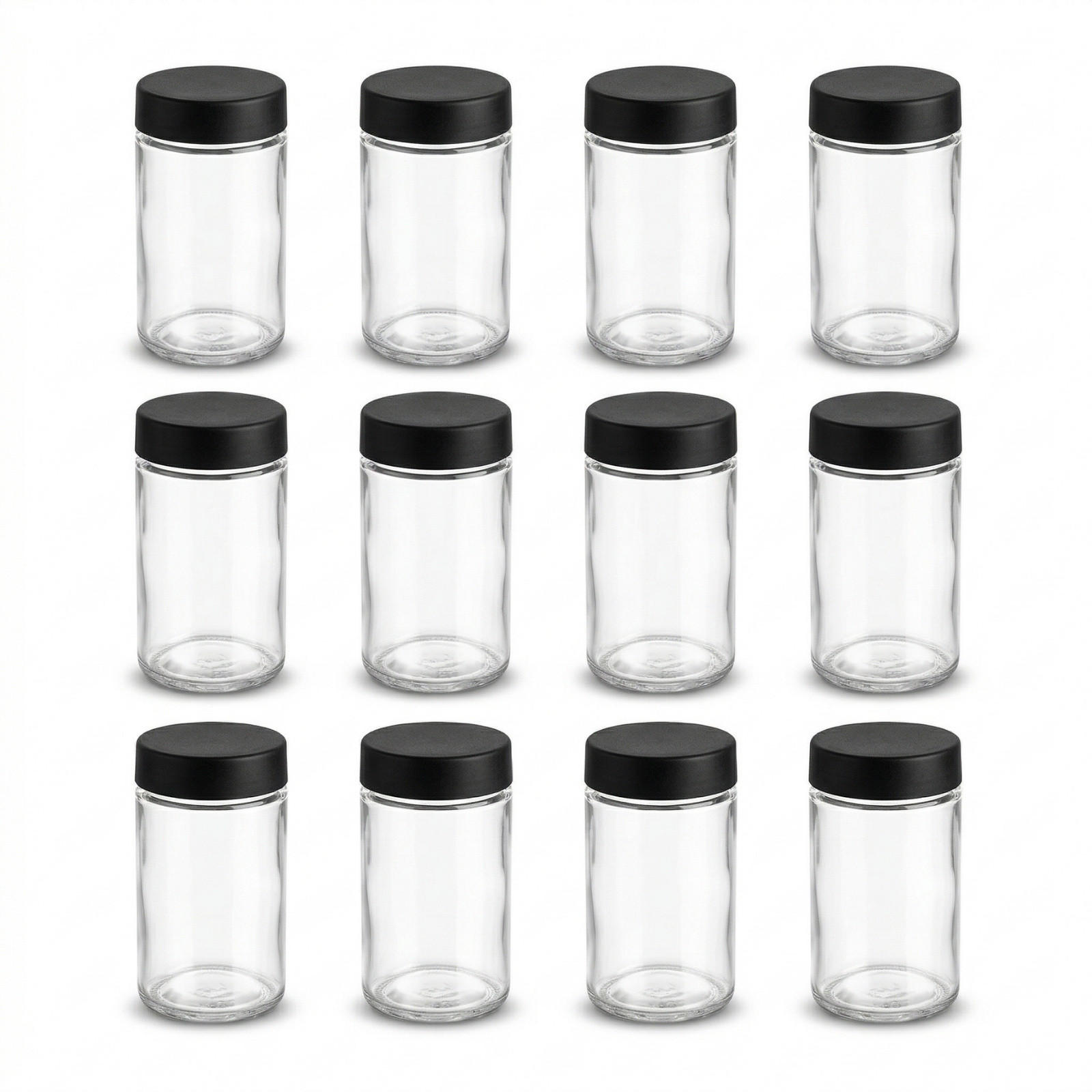 GEWÜRZGLÄSER-SET Vitre 12er-Set - Transparent, Glas (4.5/9/4.5cm) - AROMELIO