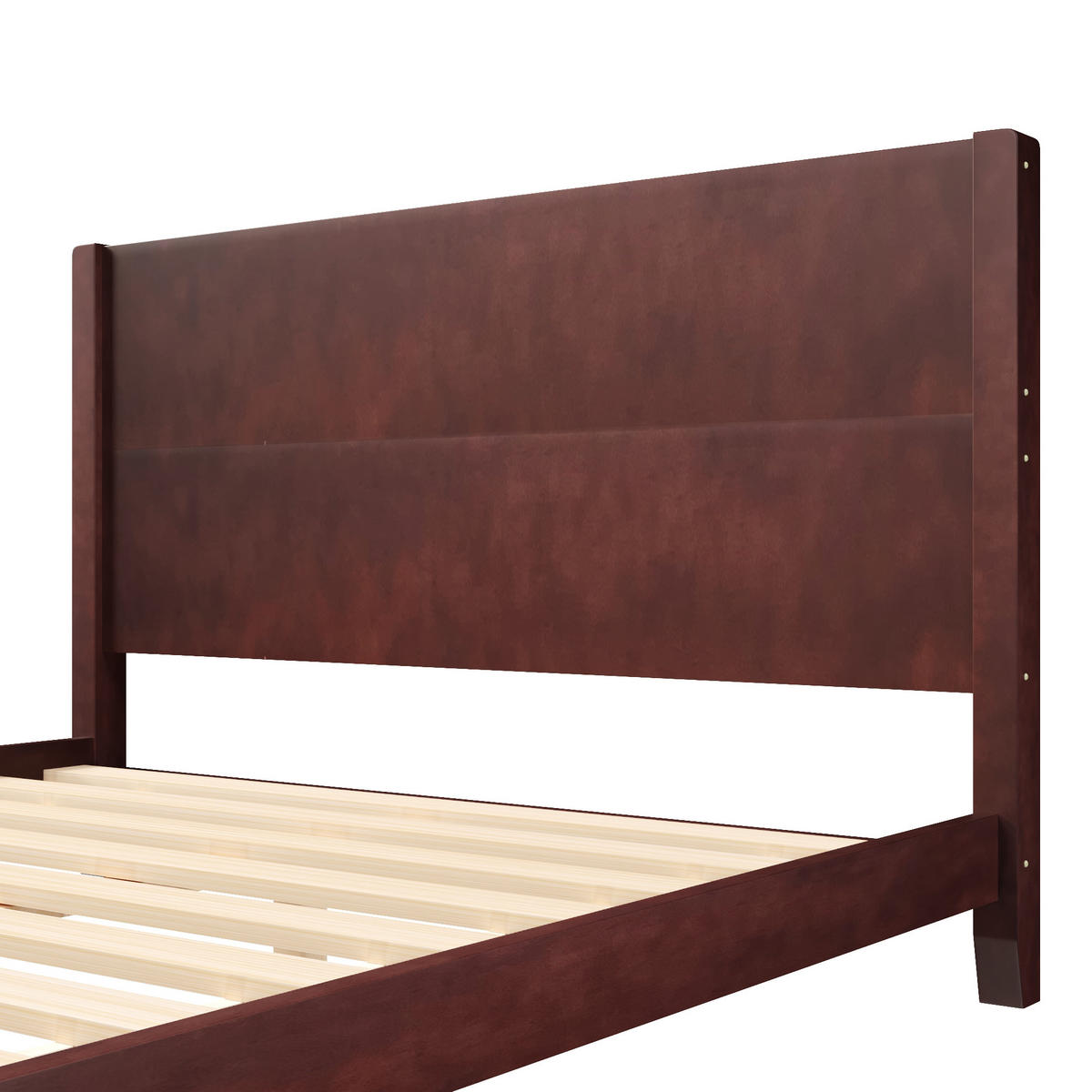 BETT 160/200 cm in Braun mit Kopfteil und Lattenrost - Braun, Holzwerkstoff (160/200cm) - STILVORA