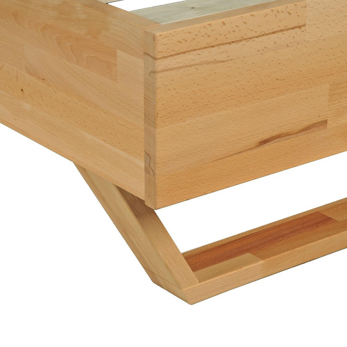 BETT TAO / 160x200 cm , Buche massiv geölt - Buchefarben, Holz (160/200cm) - Weber Industries