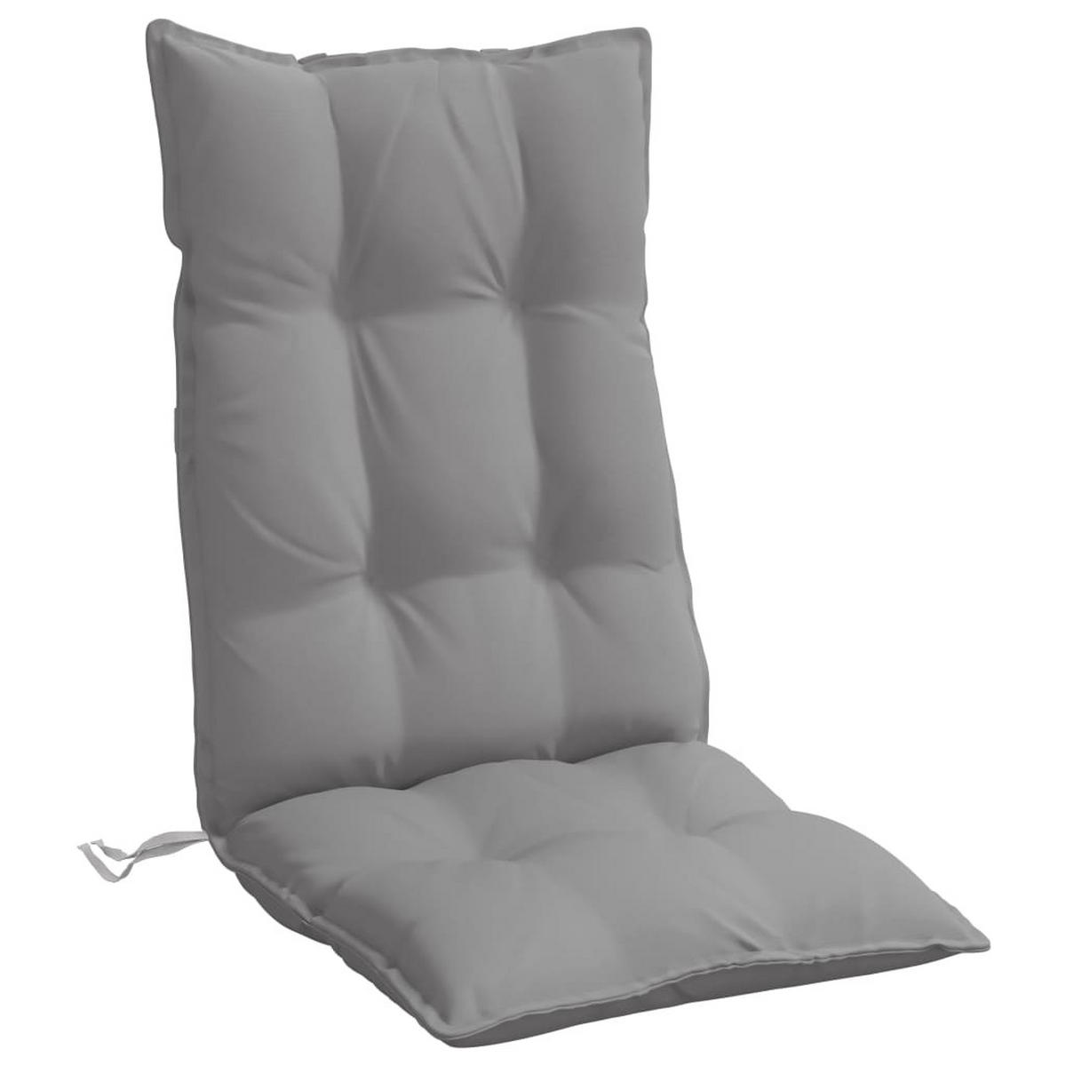 HOCHLEHNER-AUFLAGEN 6Er Set Grau Oxford-Gewebe - Grau, Textil (50/7/120cm) - vidaXL