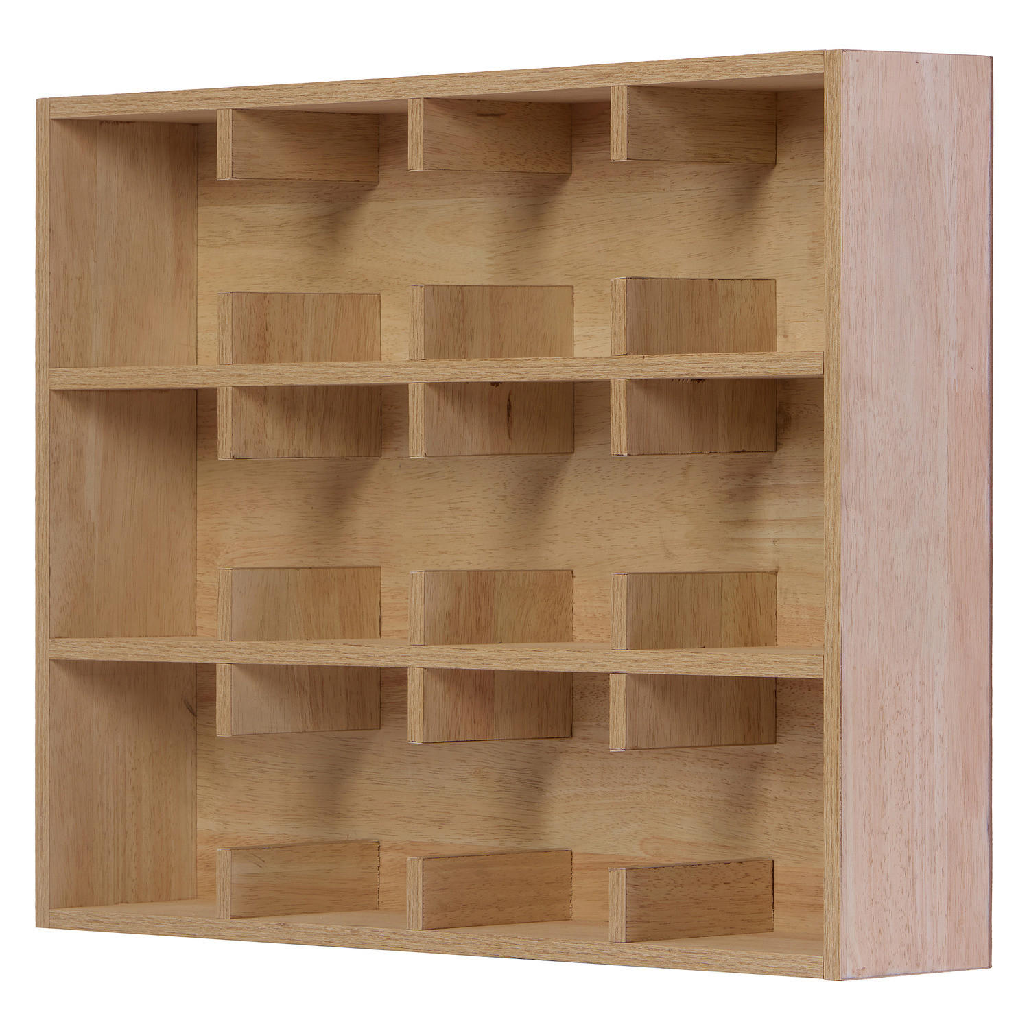 FURNIERTES TASSENREGAL - Tanne - Braun, Holzwerkstoff (63/48/12cm) - home24