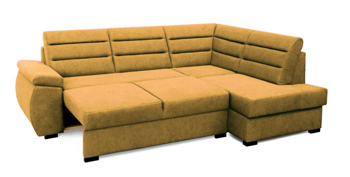 ECKSCHLAFSOFA - Ecksofa Gardenia - Khaki -Rechts - Grün, Holzwerkstoff (264/190cm) - Möblo