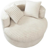 XXL-SESSEL Beige Cord - Beige, Textil (120/70/120cm) - Vercart