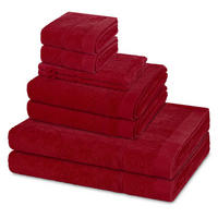 FROTTIERSET Rubin 8-teilig - Rot, Textil (50/100cm) - Ross