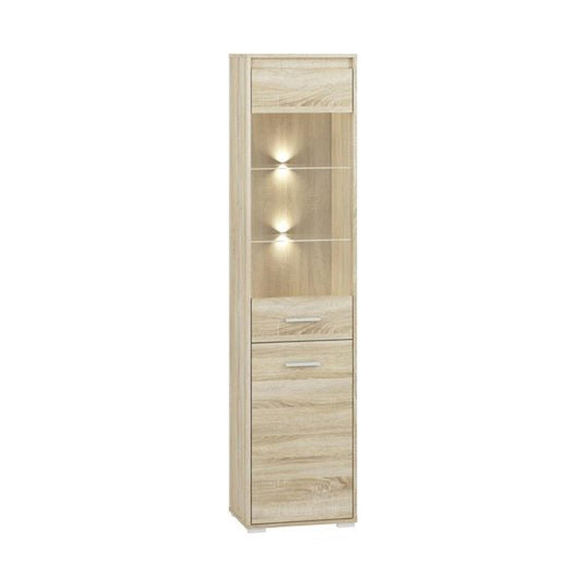 hi-markt Vitrine Sonoma Eiche 48x200x34 cm