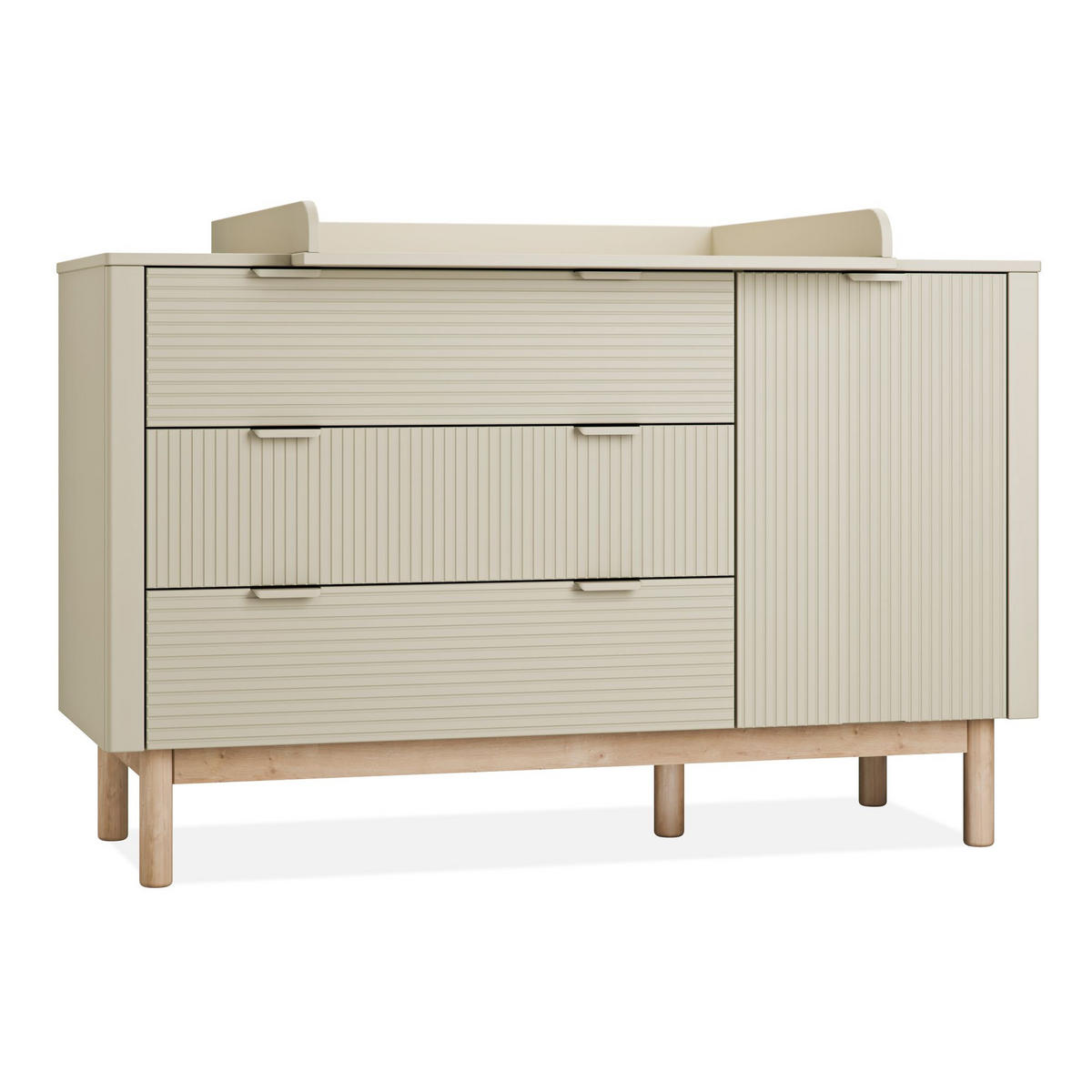 WICKELAUFSATZ LOTTI - Beige, Holzwerkstoff (90/8/76cm) - KONSIMO®