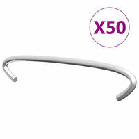 GABIONEN-DISTANZHALTER 50Er Set Verzinkter Stahl 10 Cm - Silberfarben, Metall (0.35/0.35cm) - vidaXL