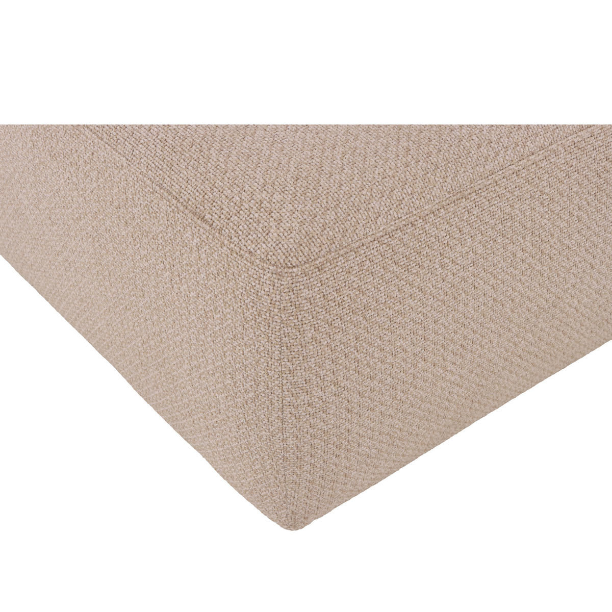 COUCHTISCH Celeste, Natur Massiveiche + beiger Stoff - Beige, Holz (44/137/41.5cm) - WOODEK