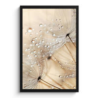 GERAHMTES BILD Löwenzahn - Abstrakt - Natur - Beige 40x60 cm - Braun, Papier (40/60cm) - MuchoWow