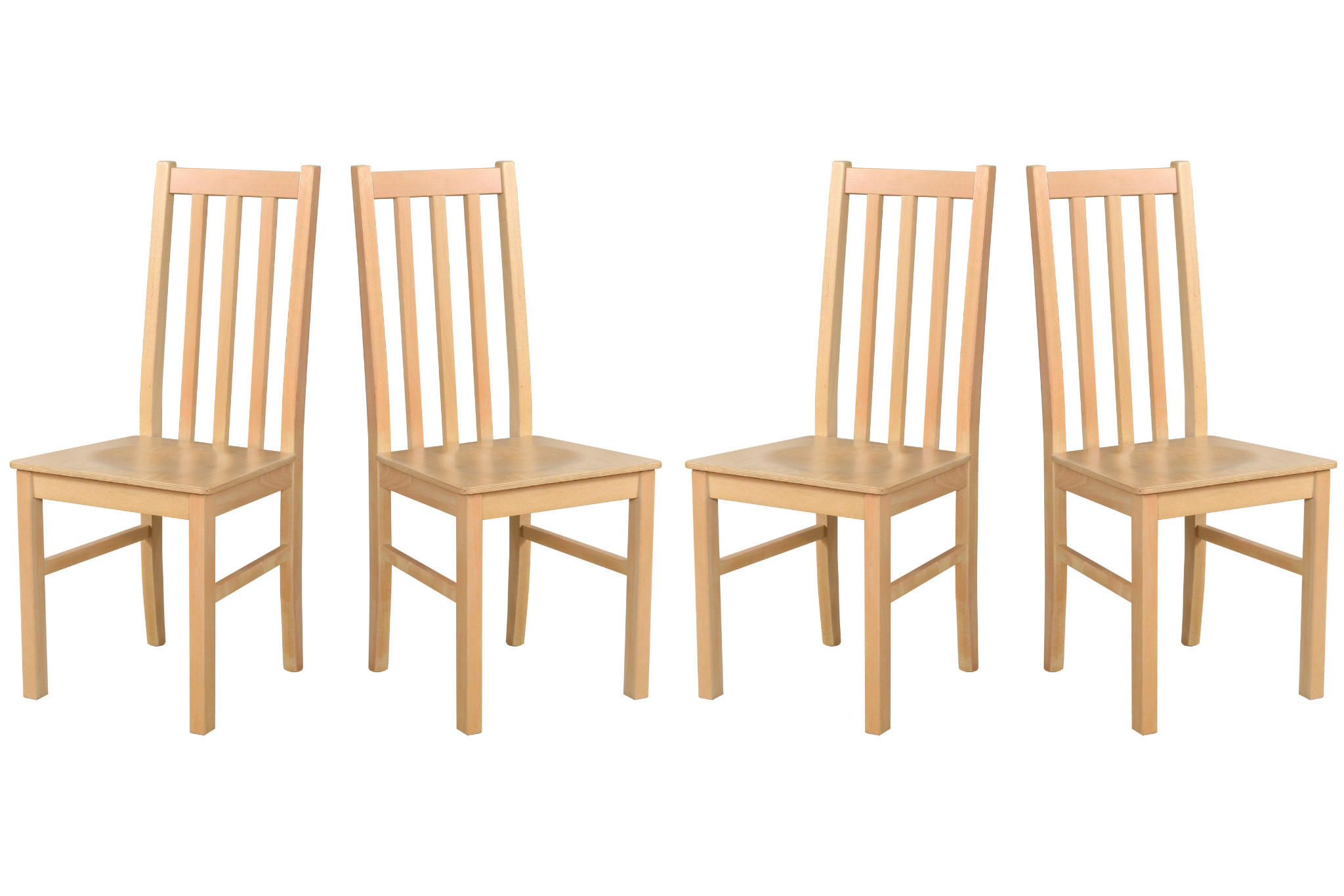 ESSZIMMERSTUHL 4x "BOS 10 D", grandson - Birkefarben/Beige, Holz (43/94/40cm) - Leaf Design