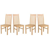 ESSZIMMERSTUHL 4x "BOS 10 D", grandson - Birkefarben/Beige, Holz (43/94/40cm) - Leaf Design