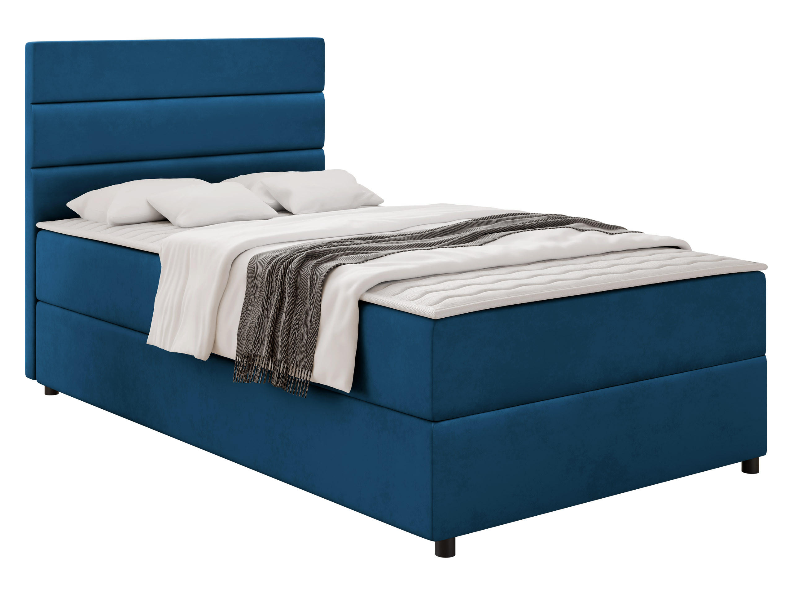 BOXBETT Elen - H3 - Blau/Schwarz, Holz/Holzwerkstoff (90/200cm) - MIRJAN24