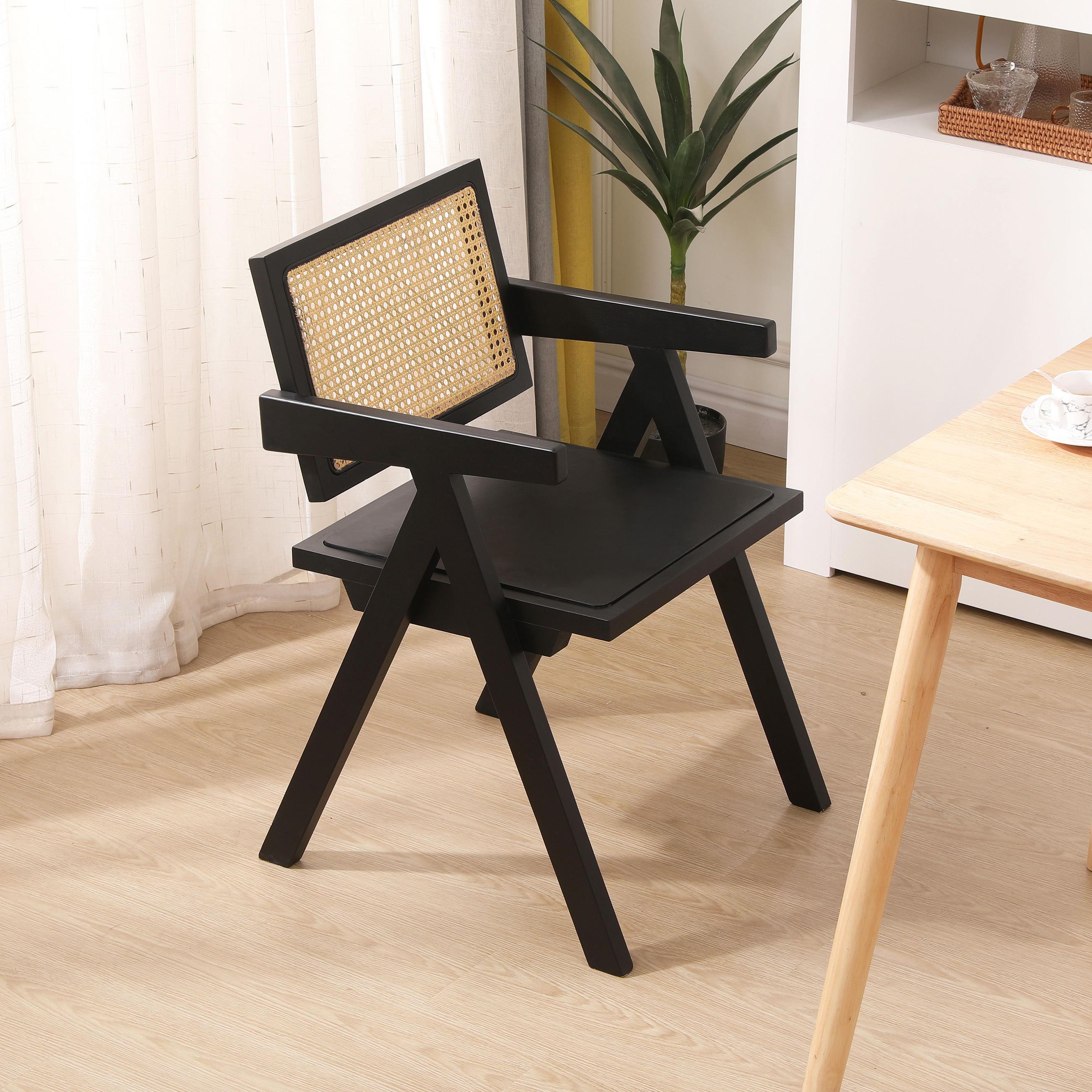 STUHL 1er-Set Holz Schwarz - Schwarz, Holz (51/80/54cm) - Nordlys