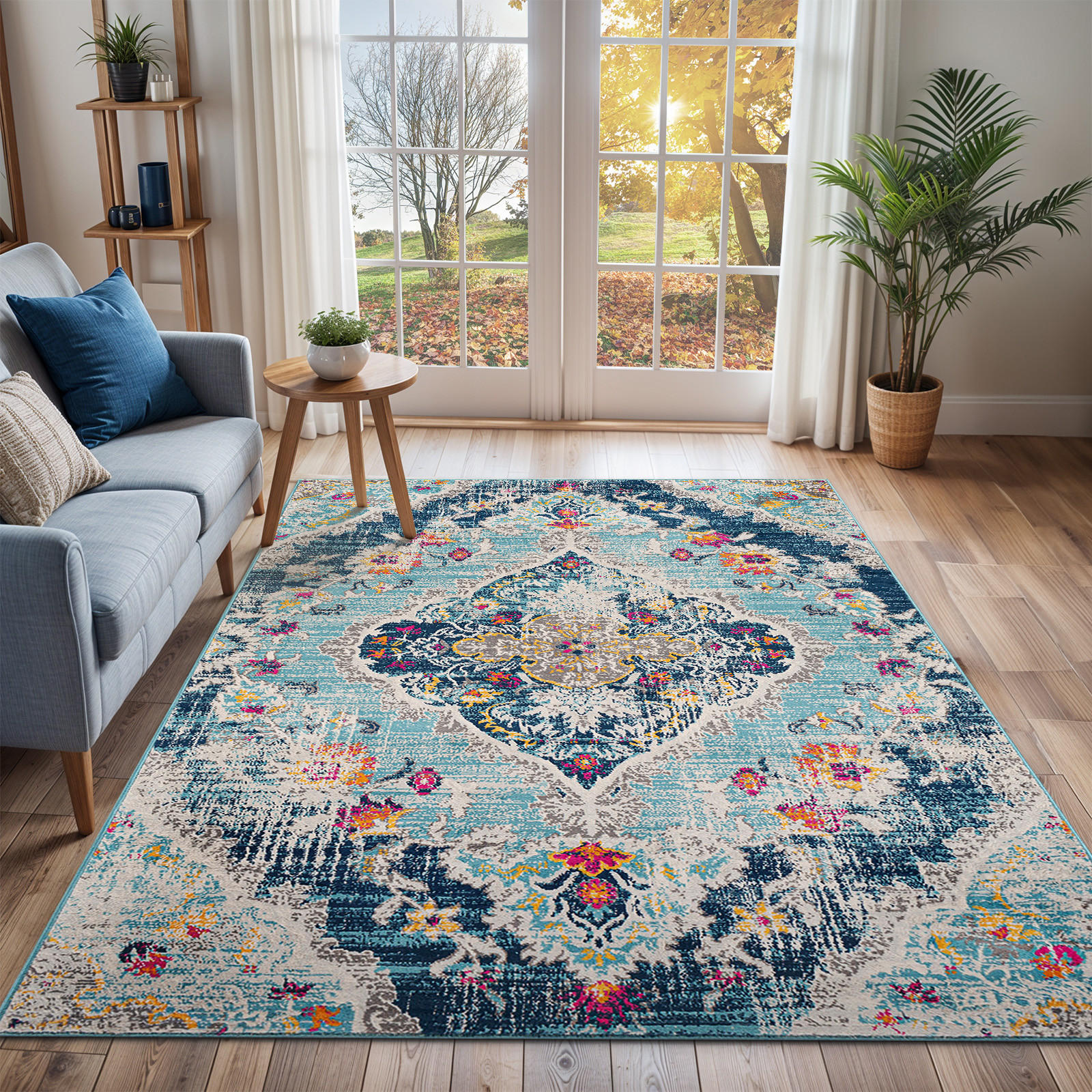 VINTAGE-TEPPICH 200/275 cm Blau - Blau, Naturmaterialien/Textil (200/275cm) - LIVABLISS