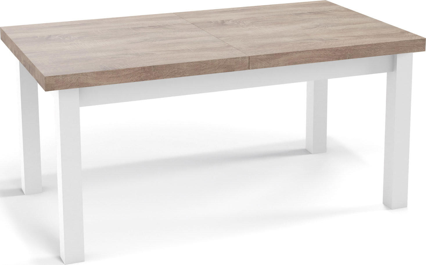 ESSTISCH Avena rechteckig ausziehbar, Sonoma Eiche 200/100/78 - Braun/Weiß, Holz/Holzwerkstoff (100/300/78cm) - WFL GROUP