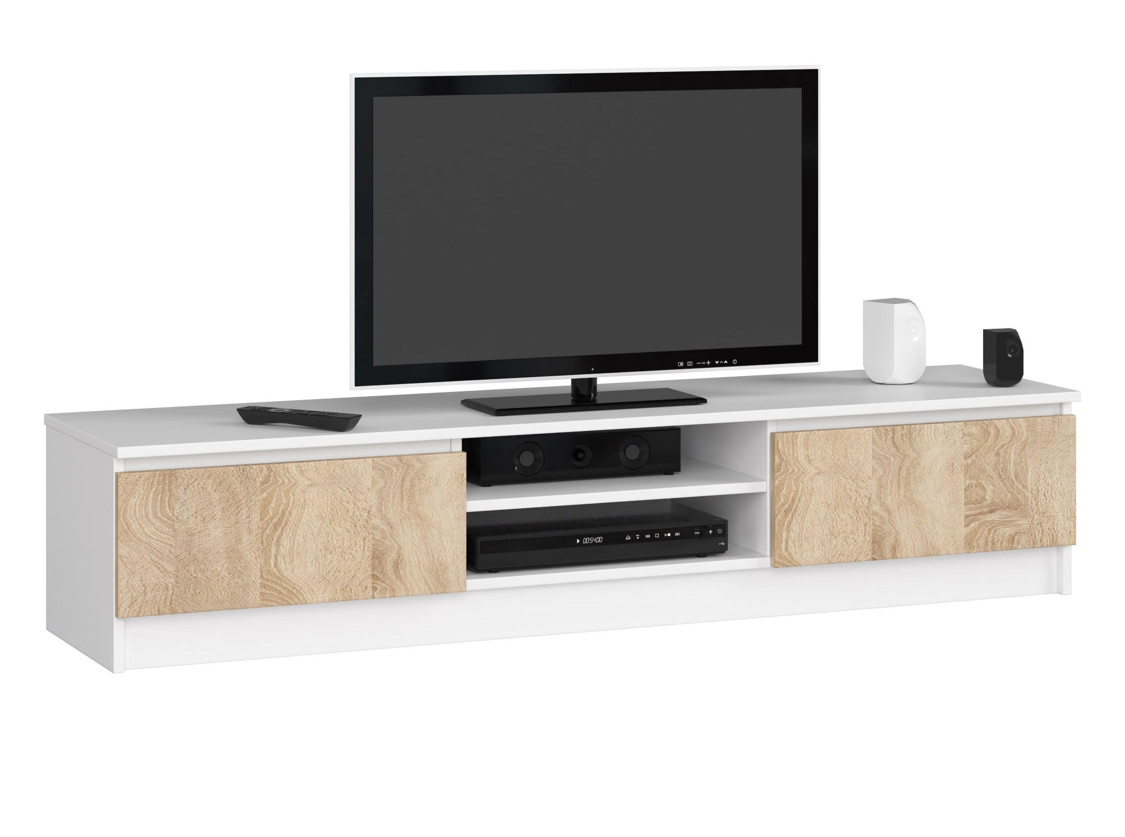 RAUMHIRSCH FURNITURE NÍZKÁ SKŘÍŇ Bílá, dub Sonoma 33/160/40