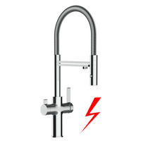 NIEDERDRUCK-3-WEGE-KÜCHENARMATUR, Verchromt, 2-Strahl-Brause - Chromfarben, Metall (20.61/48/20.61cm) - VIZIO