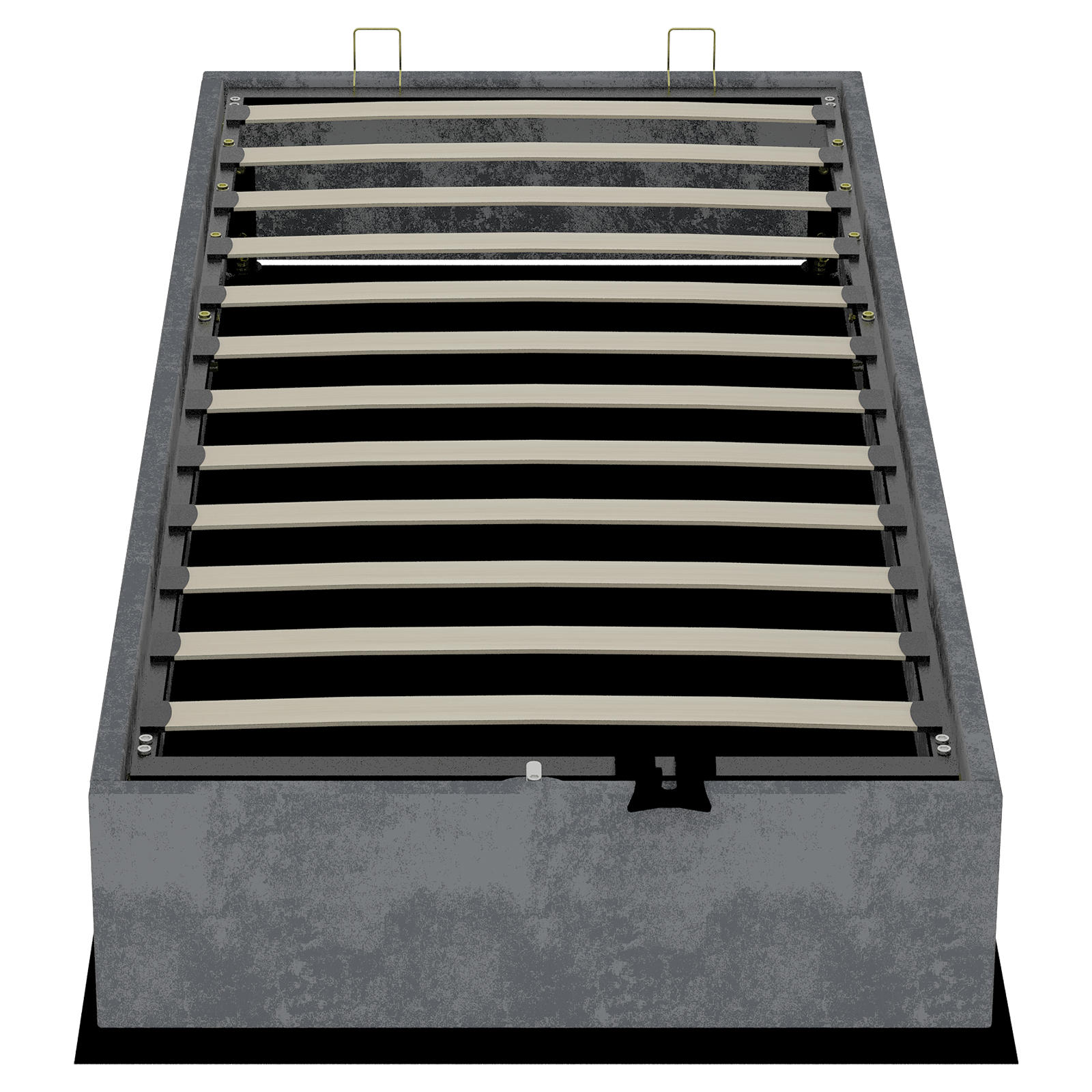 STAURAUMBETT 90/200 cm DE-35405 mit Gaslift Grau - Grau, Metall (90/200cm) - ComfortXL