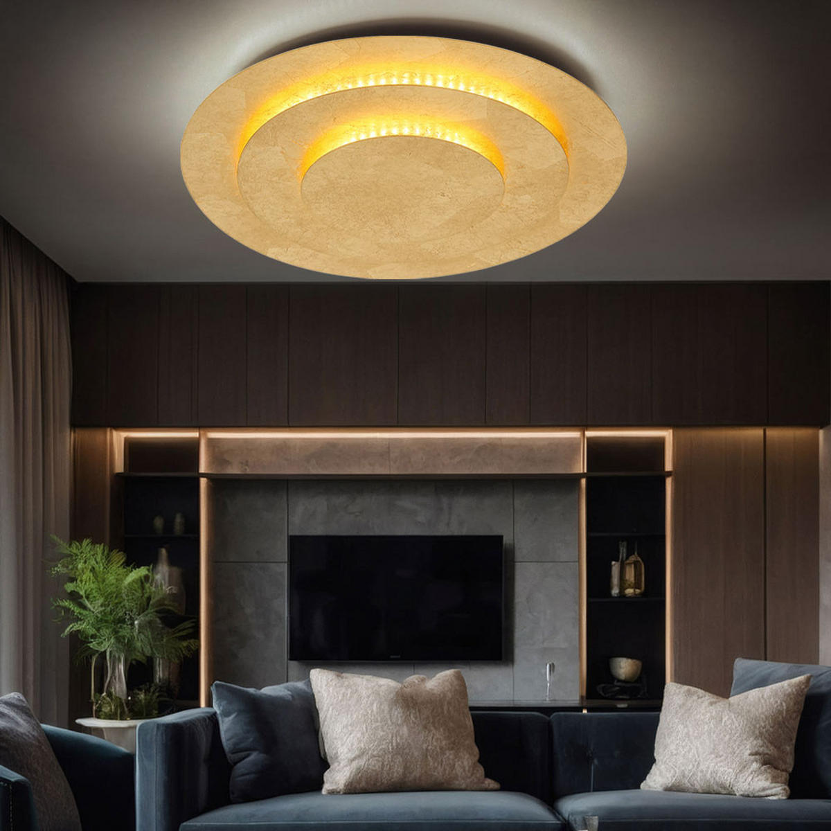 LED DECKENLEUCHTE Heda Metall Gold - Goldfarben, Metall (4.7/4.7/4.7cm) - Globo Lighting