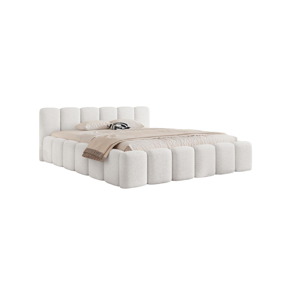 POLSTERBETT Alloggio 140x200 cm, Weiß - Weiß, Textil (140/200cm) - Fedve