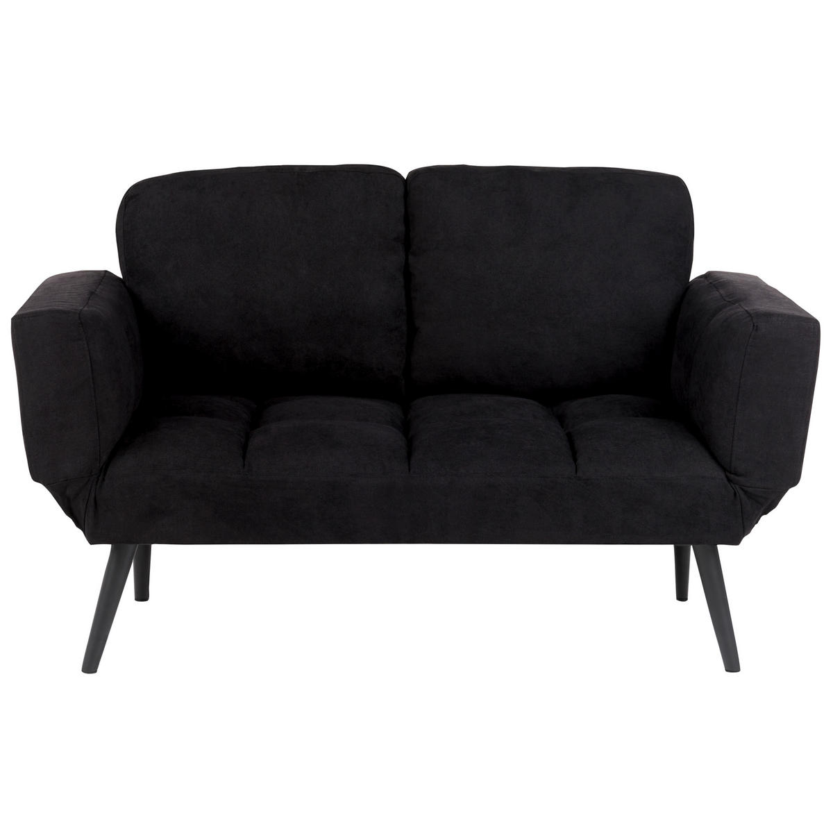 2-SITZER-SCHLAFSOFA schwarz Brekke - Schwarz, Textil (167/90/75cm) - Beliani