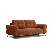 SOFA SALVINI 3-Sitzer, orange - Orange, Holz/Textil (237/88/99cm) - Courtois Laville
