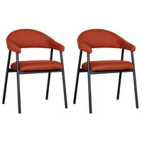 ESSZIMMERSTUHL Amaze Orange 54/54/80 cm 2er-Set - Orange, Textil (54/80/54cm) - LABEL51