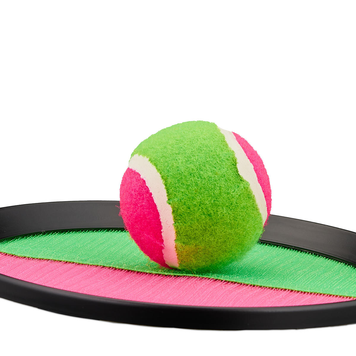 KLETTBALLSPIEL-SET - Multicolor, Kunststoff (20.5/20.5cm) - Relaxdays