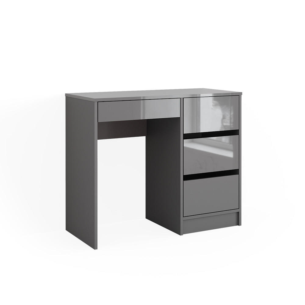SCHREIBTISCH Sherry Grau 90 cm mit 4 Schubladen - Grau, Holzwerkstoff (40/90/75cm) - Vicco