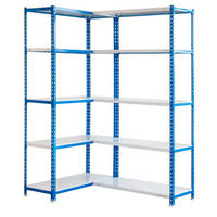 ECKREGAL METAL SHARK | HxBxT 180x100x40cm | Fachlast 80kg | Blau - Blau, Metall (100/180/40cm) - PROREGAL