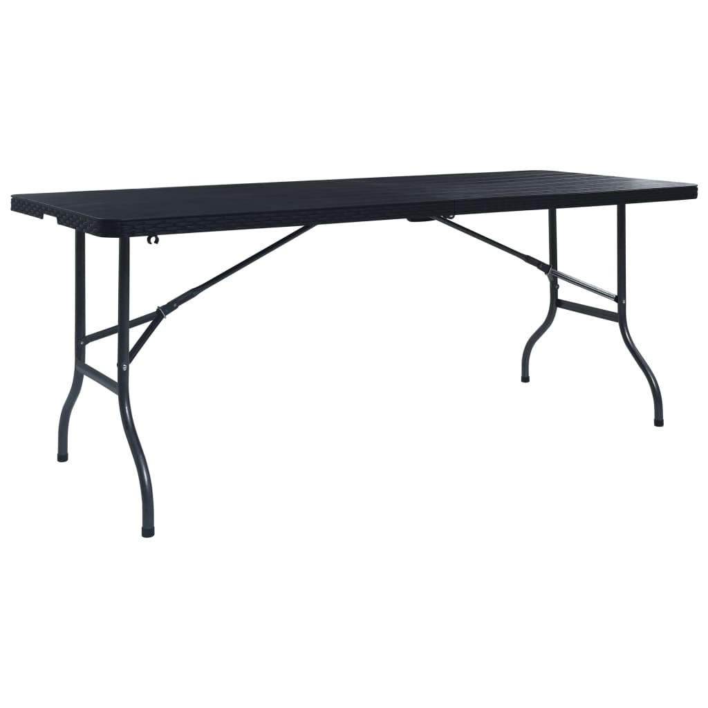 GARTENTISCH Tischlan 75/72/180 cm - Schwarz, Naturmaterialien (180/75/72cm) - ZMH
