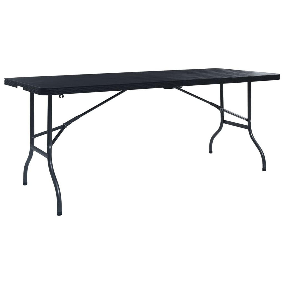 GARTENTISCH Tischlan 75/72/180 cm - Schwarz, Naturmaterialien (180/75/72cm) - ZMH