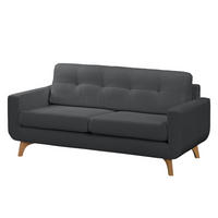 2-SITZER SOFA - Strukturstoff - Grau, Textil (178/88/90cm) - home24