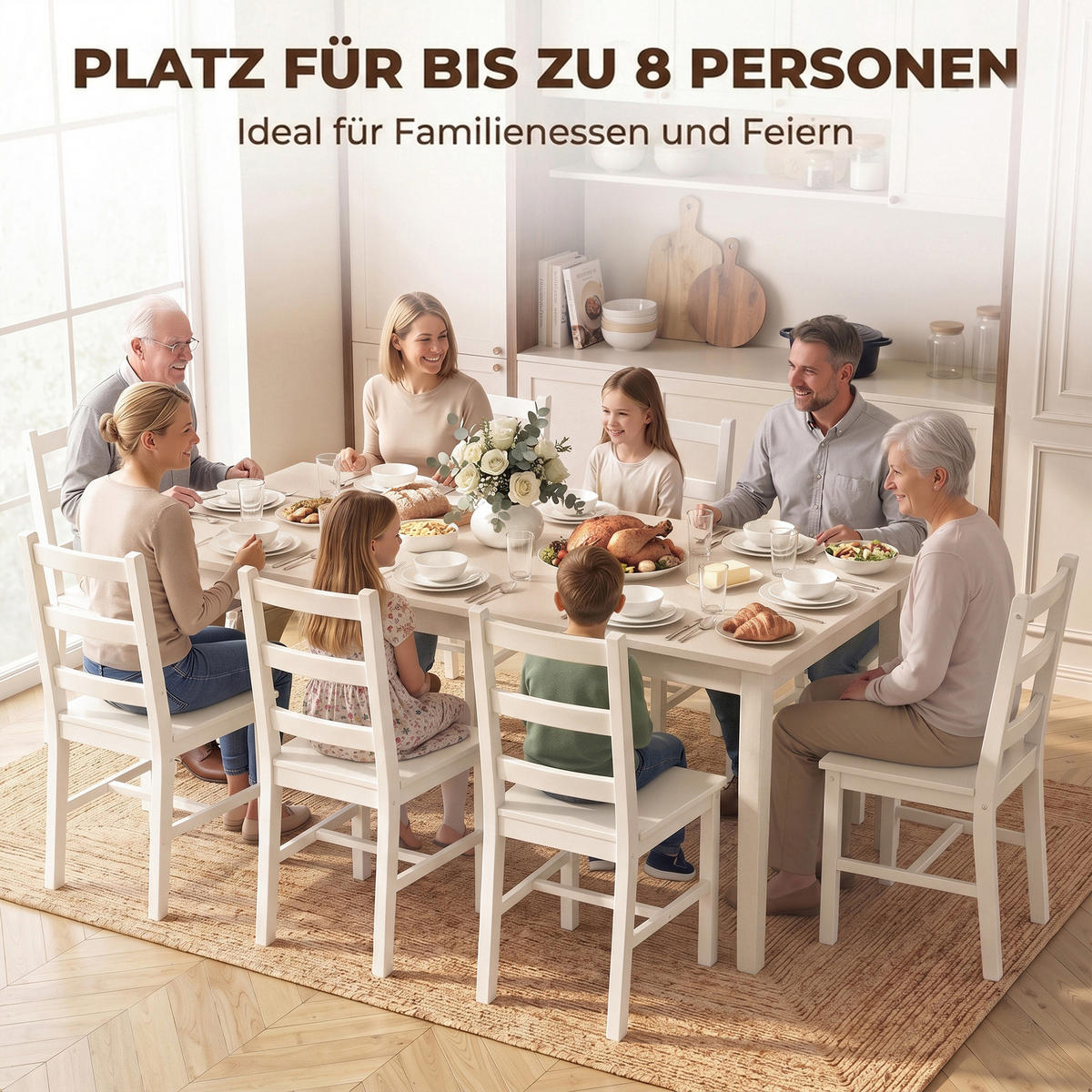 ESSTISCH Creme 180.0/90.0/76.0 - Creme, Holzwerkstoff (180/90/76cm)