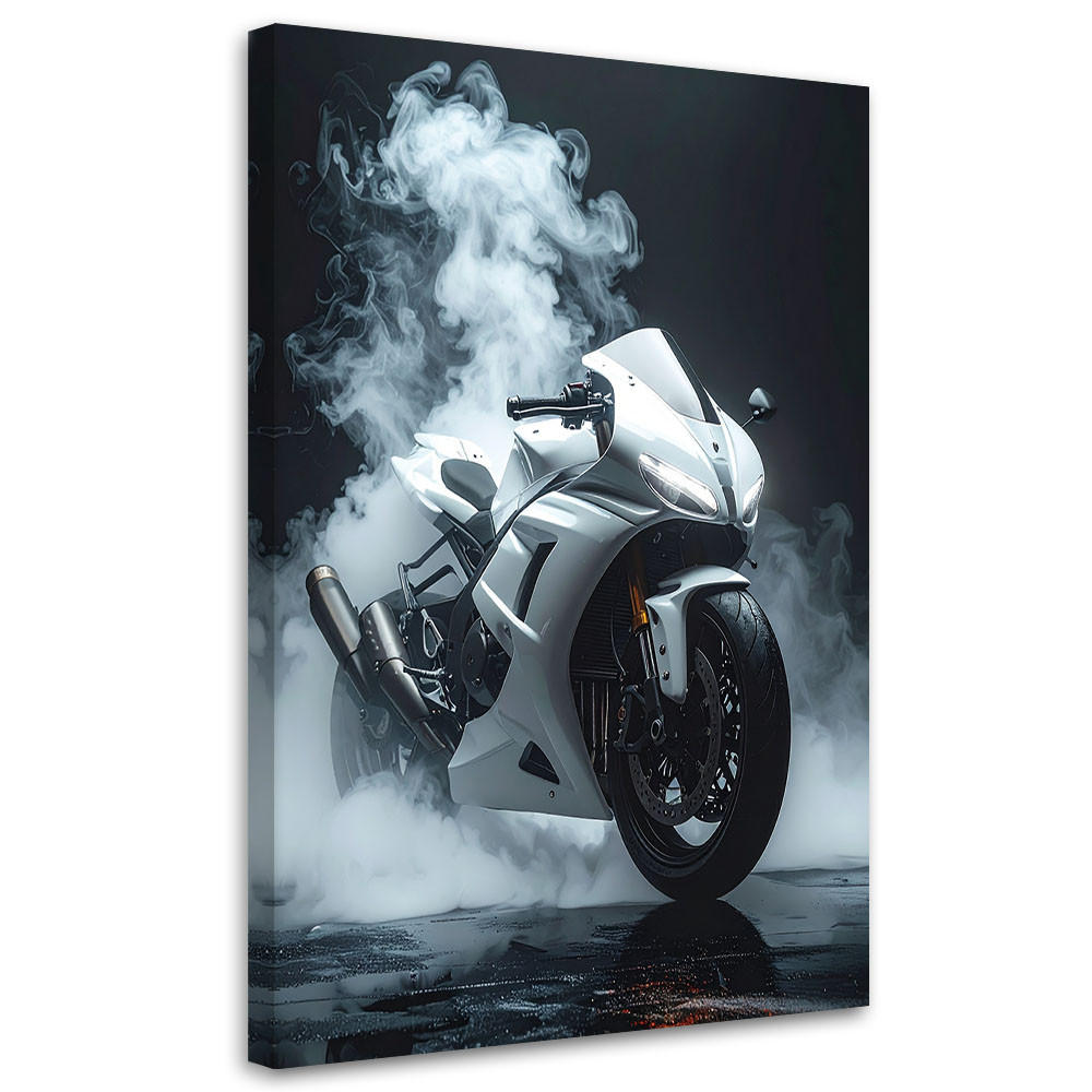 LEINWANDBILD Kraftfahrzeuge 80x120cm - Weiß, Textil (80/120cm) - Feeby