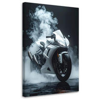 LEINWANDBILD Kraftfahrzeuge 80x120cm - Weiß, Textil (80/120cm) - Feeby