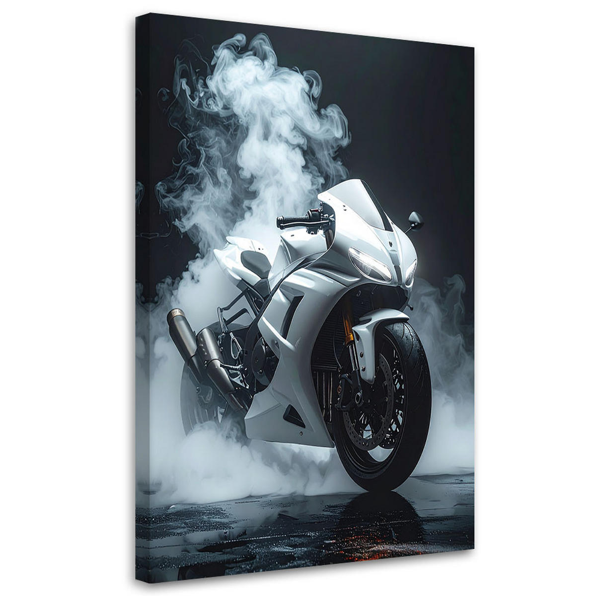 LEINWANDBILD Kraftfahrzeuge 80x120cm - Weiß, Textil (80/120cm) - Feeby