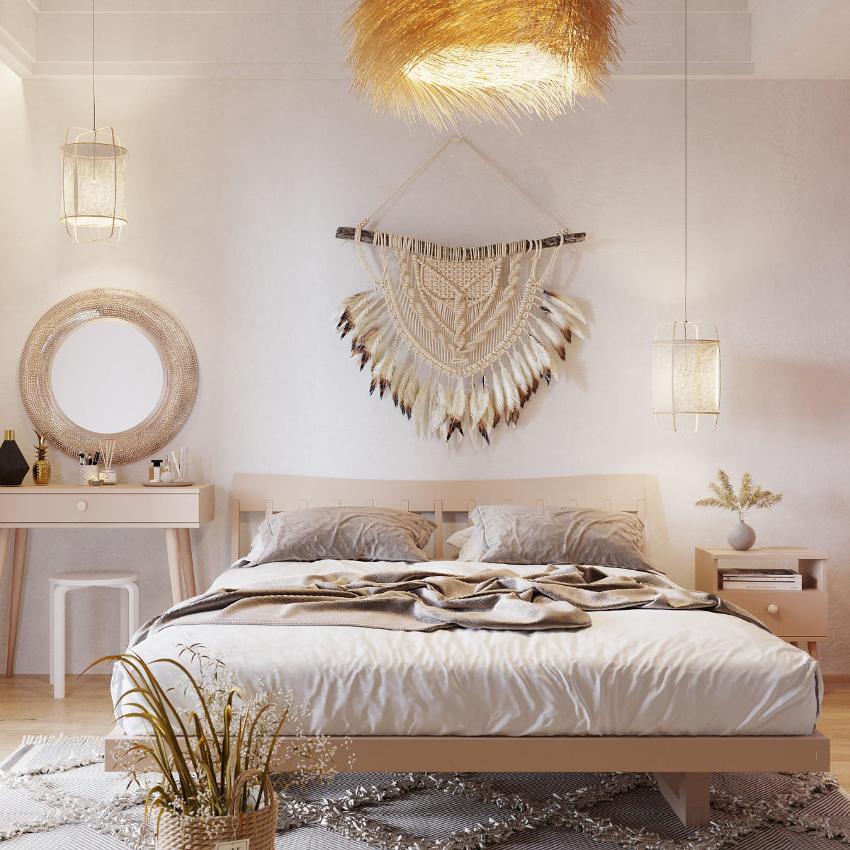 NACHTSCHRANK NATURA 44x31 cm, Macchiato Beige, mit Schublade und Fach - Beige, Holzwerkstoff (44/55.5/31cm) - Excellent Home