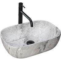 AUFSATZWASCHBECKEN Rea Livia Stone - Beige, Keramik (33.5/13.5/46.5cm) - REA
