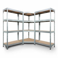 REGALSYSTEM 180x180x180x45 4B. verzinkt - Zinkfarben, Metall (360/180/45cm) - AR Shelving