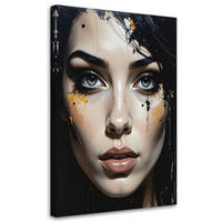 LEINWANDBILD Menschen & Charaktere 70x100cm - Schwarz, Textil (70/100cm) - Feeby