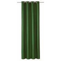 ÖSENVORHANG DOVE Blickdicht - Dunkelgrün, Textil (140/0.5/245cm) - Tom Tailor