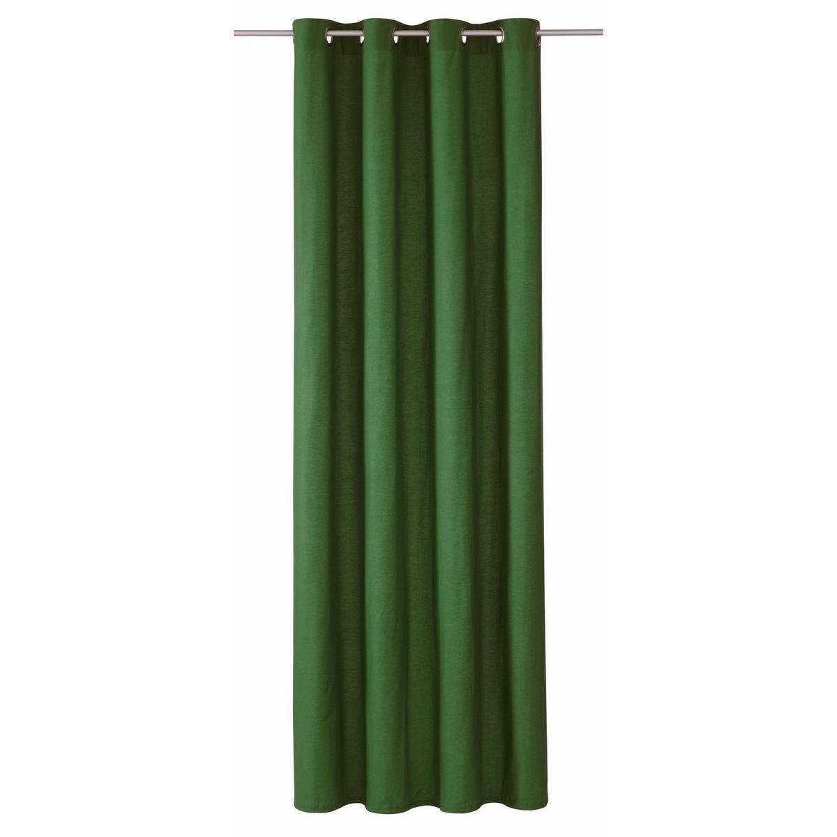 ÖSENVORHANG DOVE Blickdicht - Dunkelgrün, Textil (140/0.5/245cm) - Tom Tailor