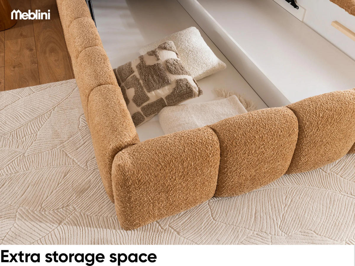 POLSTERBETT Salerno - Weiß, Textil (120/200cm) - Meblini