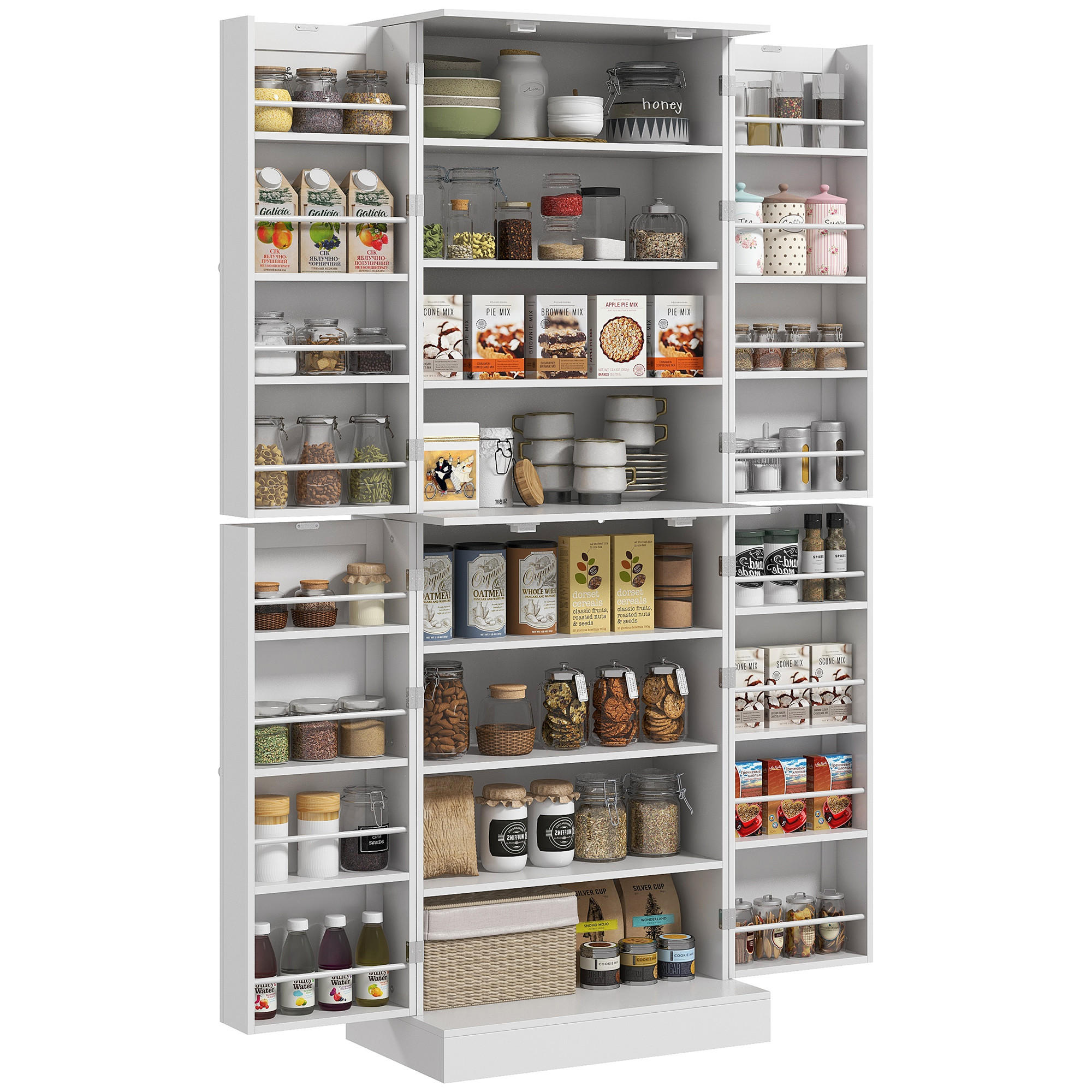 ComfortXL Mehrzweckschrank Weiß 35x166x60 cm