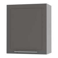 KÜCHENHÄNGESCHRANK Kvantum W2/60 Graphit Matt / Grau Matt 60 / 32,5 / 72cm - Graphitfarben/Grau, Holz/Holzwerkstoff (60/72/32.5cm) - Feldmann-Wohnen